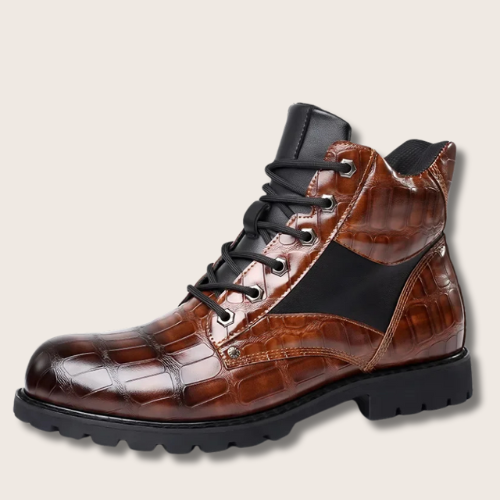 FABRIZIO | CROCODILE-EFFECT BOOTS