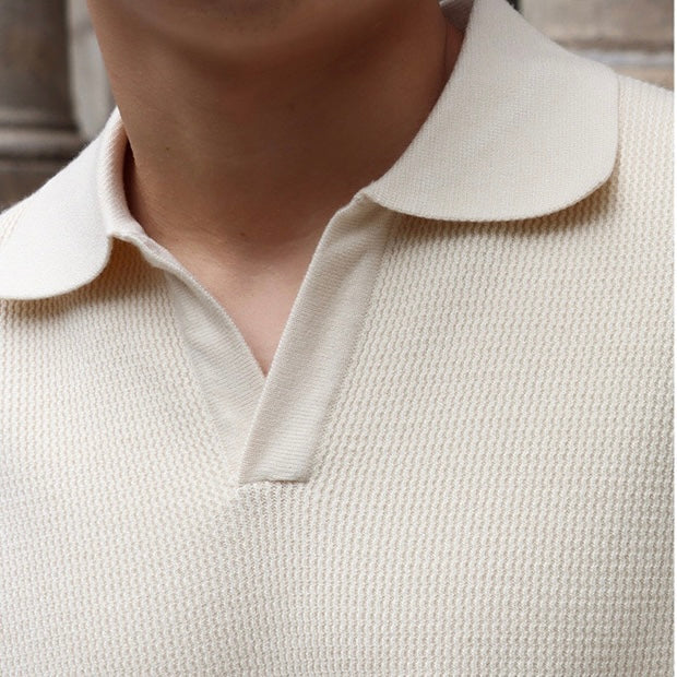 BUZAN | OLD MONEY V-NECK POLO