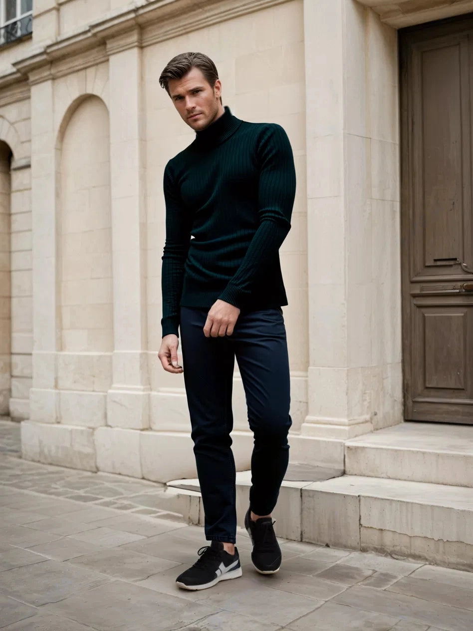 ARAM | MEN'S HIGH-NECK KNIT SWEATER