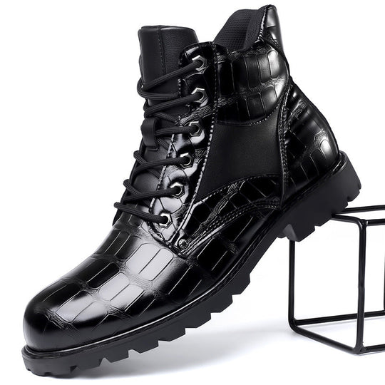 FABRIZIO | CROCODILE-EFFECT BOOTS