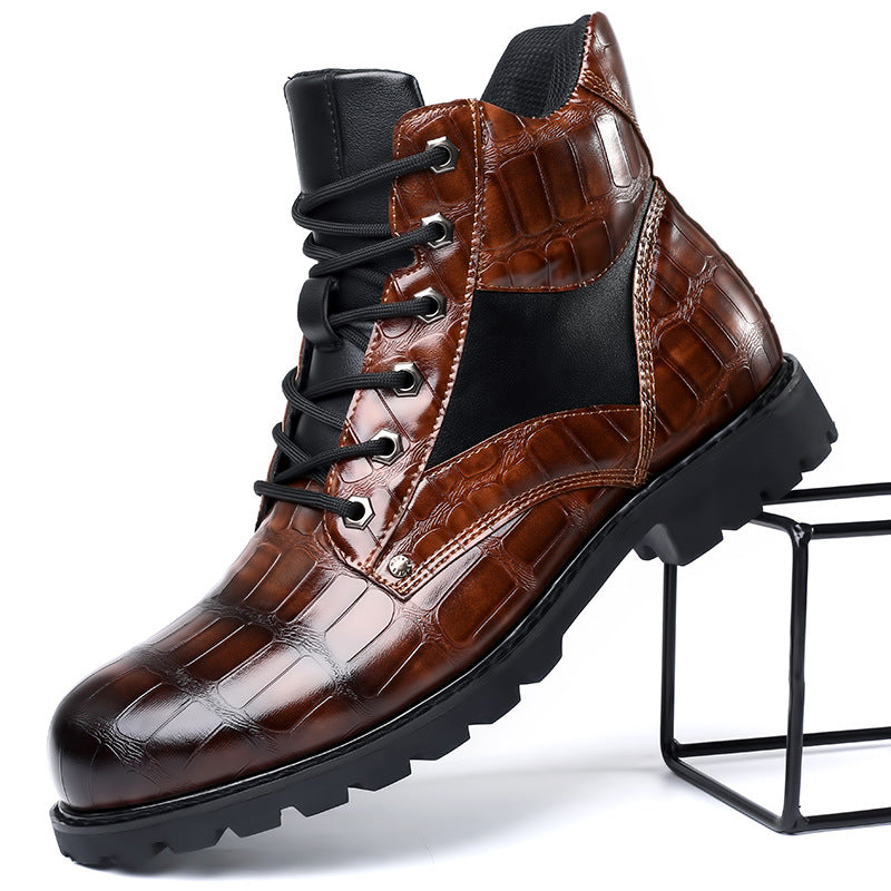 FABRIZIO | CROCODILE-EFFECT BOOTS