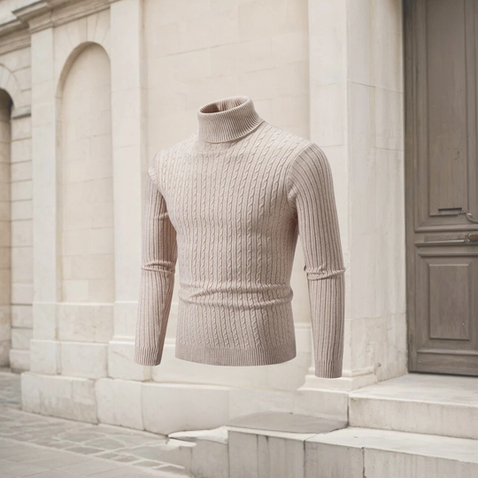 ARAM | MEN'S HIGH-NECK KNIT SWEATER