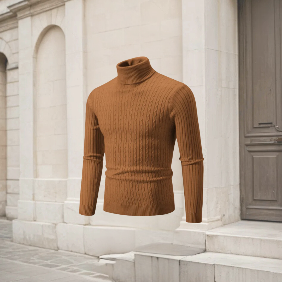 ARAM | MEN'S HIGH-NECK KNIT SWEATER