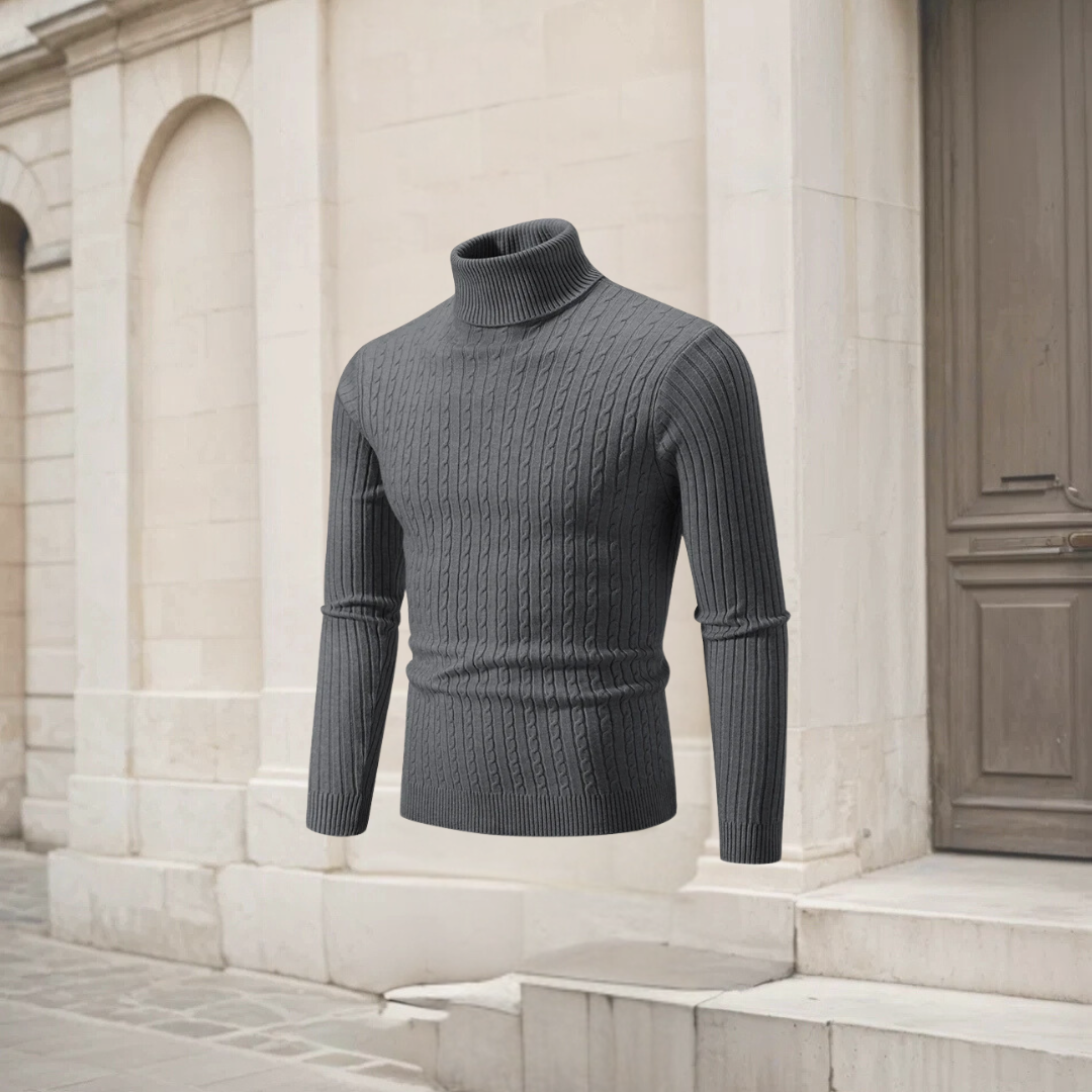 ARAM | MEN'S HIGH-NECK KNIT SWEATER