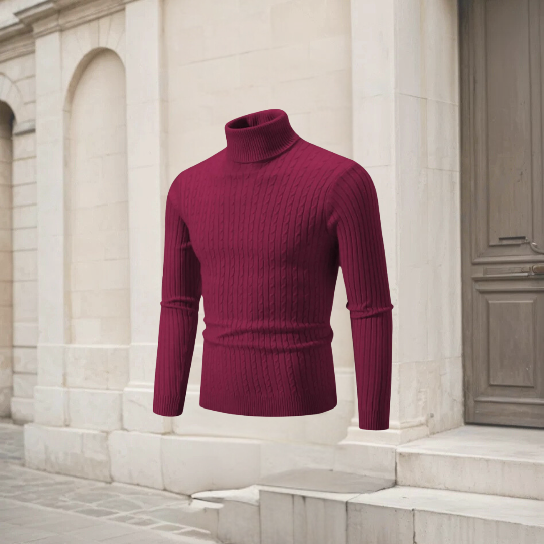 ARAM | MEN'S HIGH-NECK KNIT SWEATER