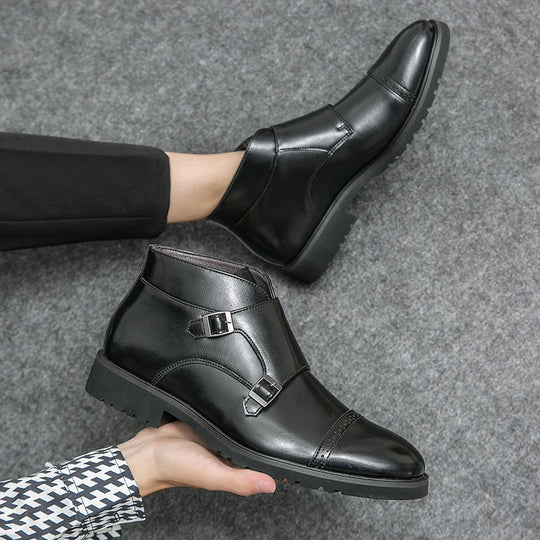 DARELL | LEATHER BOOTS WITH DOUBLE MONK STRAP