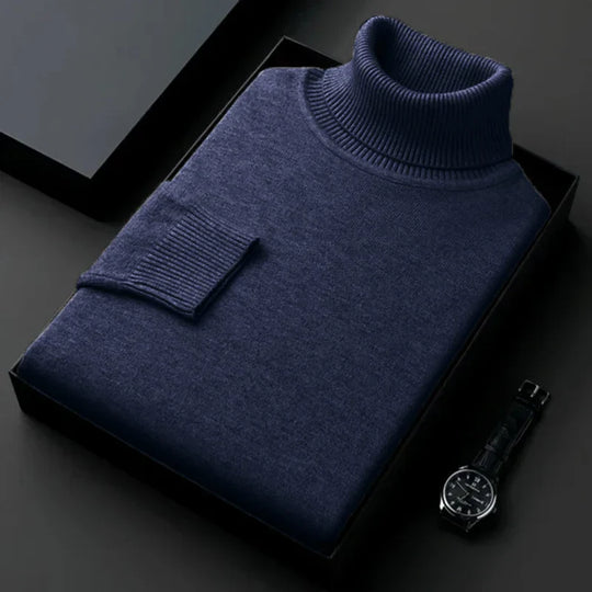 NOAH | TRIM FIT TURTLENECK SWEATER
