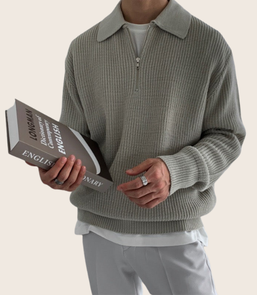 RAZON | ZIPPED OLD MONEY SWEATER