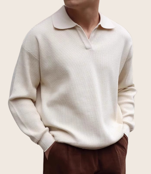 BUZAN | OLD MONEY V-NECK POLO