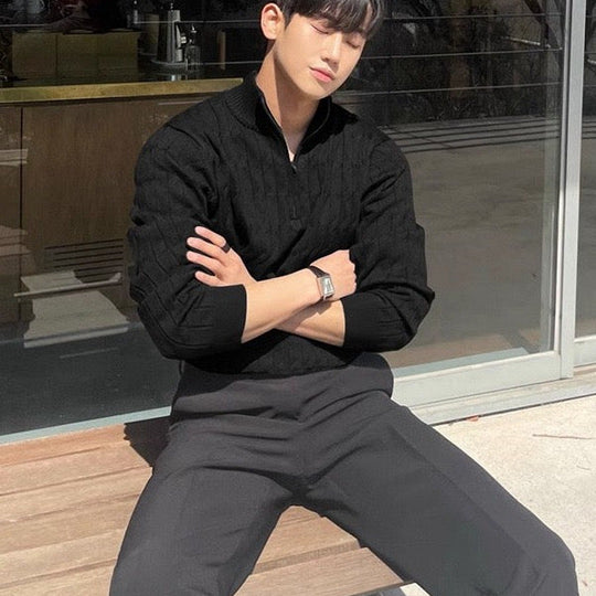 GWANGJU | HALF ZIP SWEATER