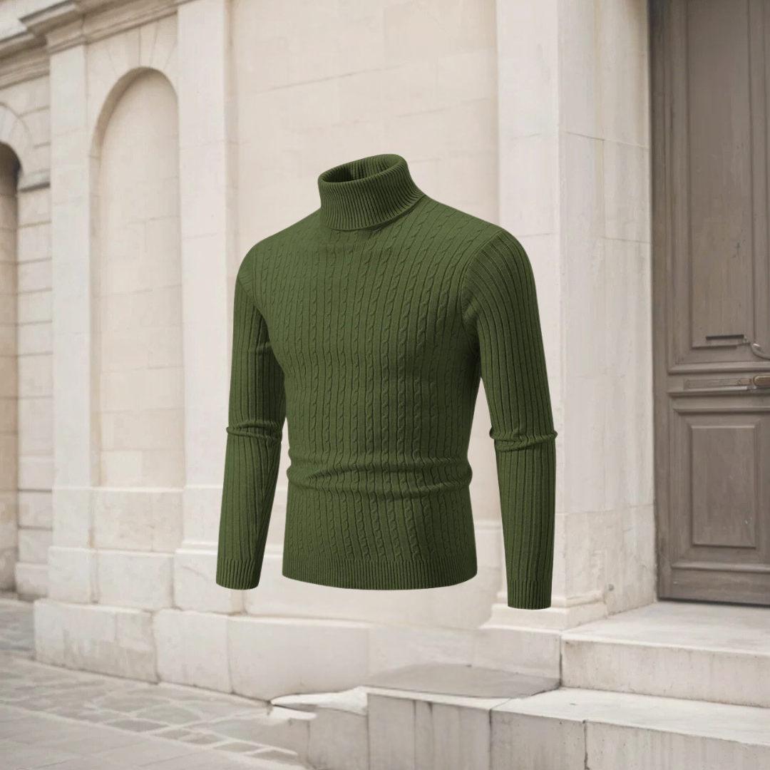 ARAM | MEN'S HIGH-NECK KNIT SWEATER