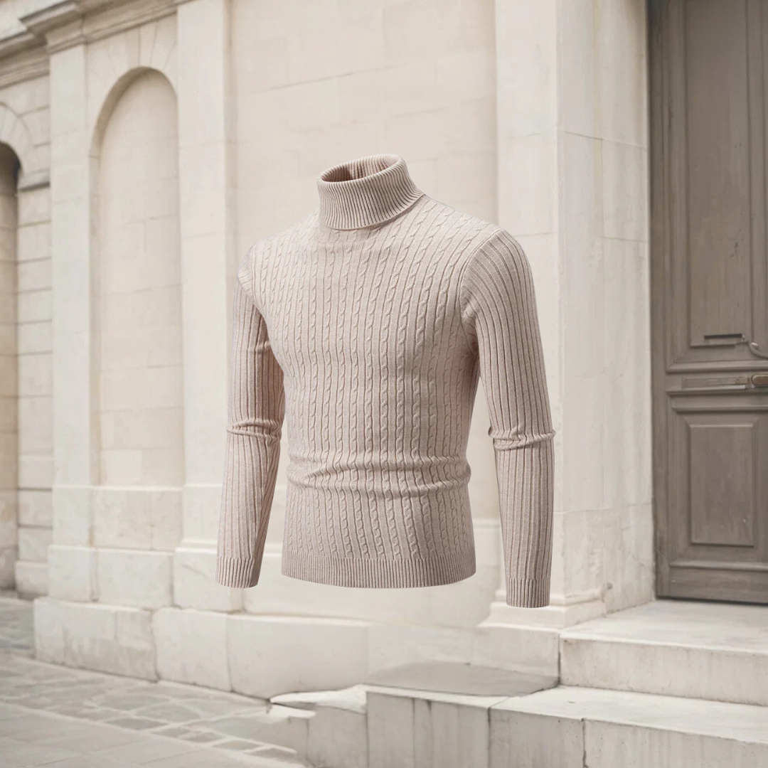 ARAM | MEN'S HIGH-NECK KNIT SWEATER