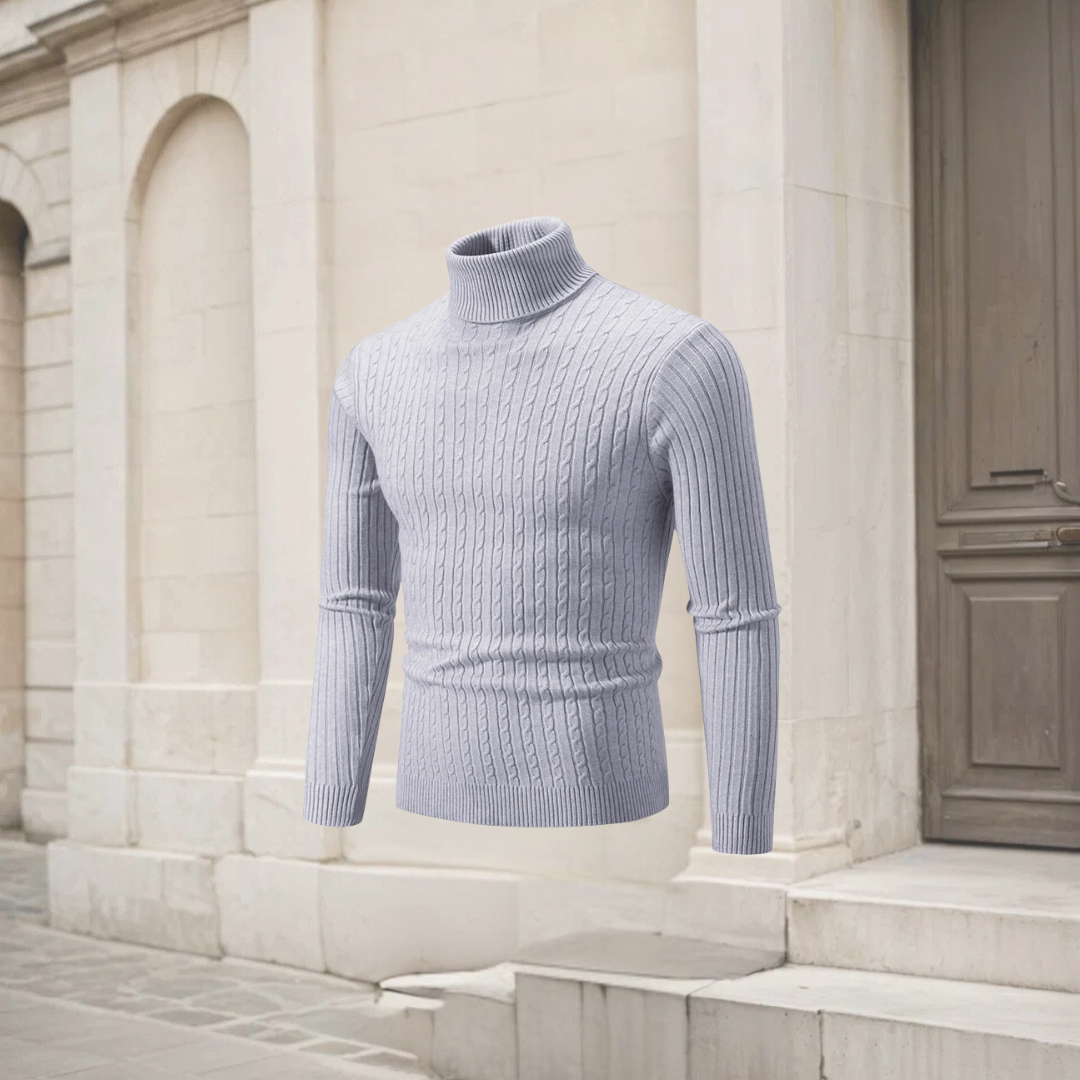 ARAM | MEN'S HIGH-NECK KNIT SWEATER