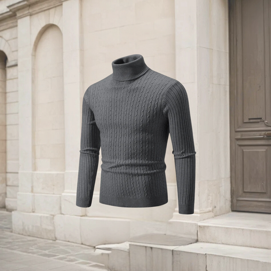 ARAM | MEN'S HIGH-NECK KNIT SWEATER