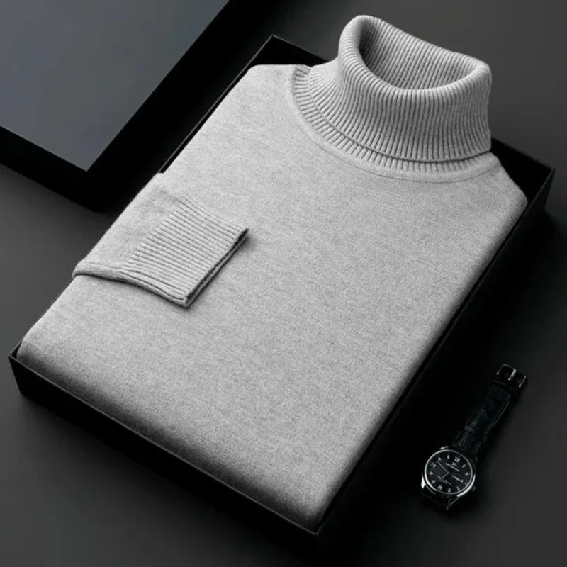 NOAH | TRIM FIT TURTLENECK SWEATER