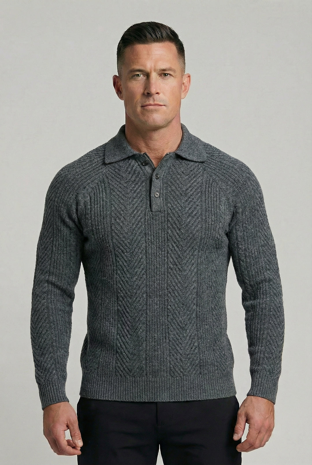 MARSHALL | CABLE-KNIT POLO
