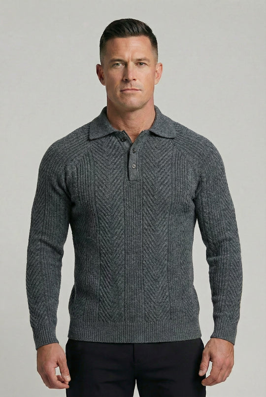 MARSHALL | CABLE-KNIT POLO