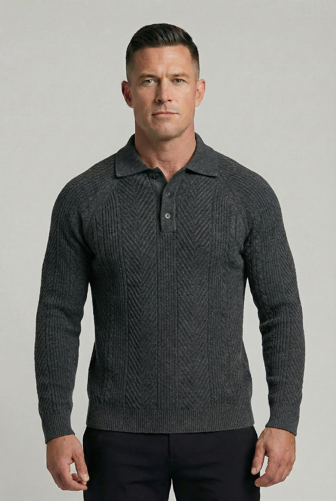 MARSHALL | CABLE-KNIT POLO