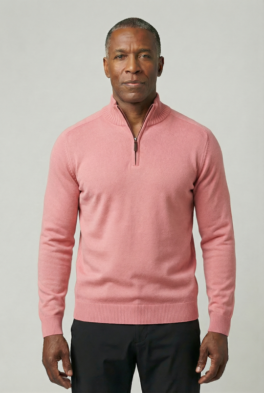 CRISPIN | QUARTER-ZIP SWEATER