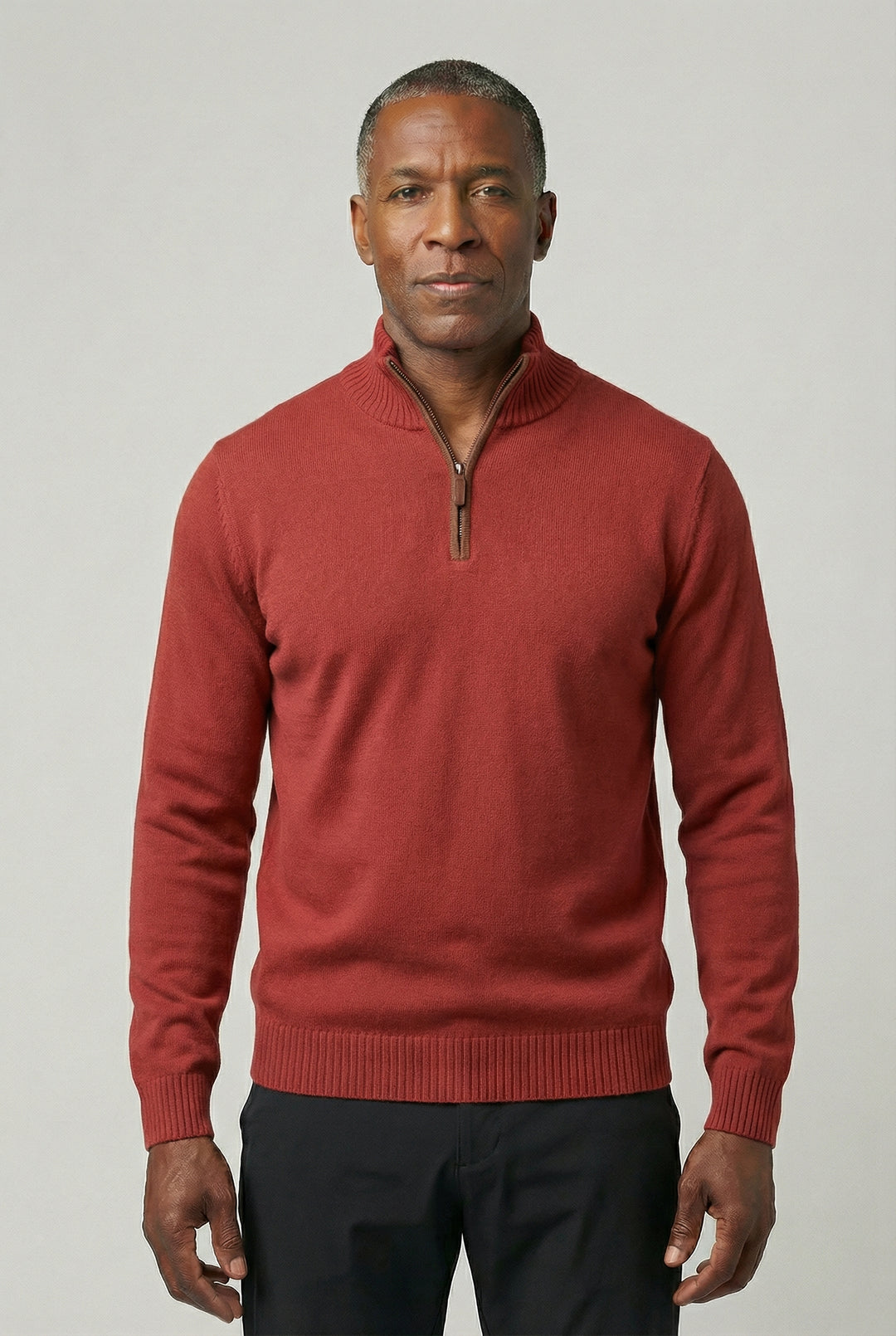 CRISPIN | QUARTER-ZIP SWEATER