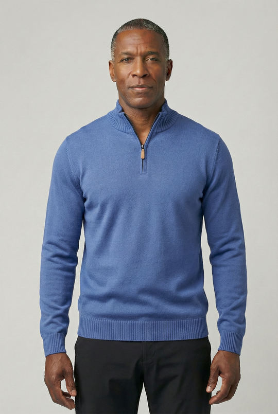CRISPIN | QUARTER-ZIP SWEATER
