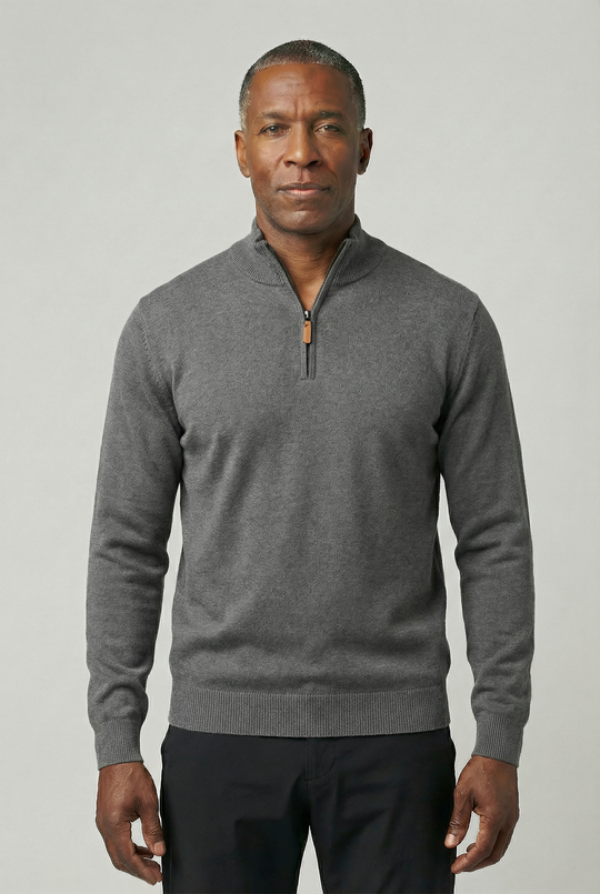 CRISPIN | QUARTER-ZIP SWEATER
