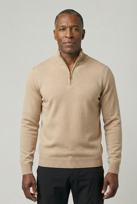 CRISPIN | QUARTER-ZIP SWEATER