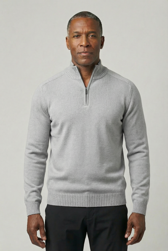 CRISPIN | QUARTER-ZIP SWEATER