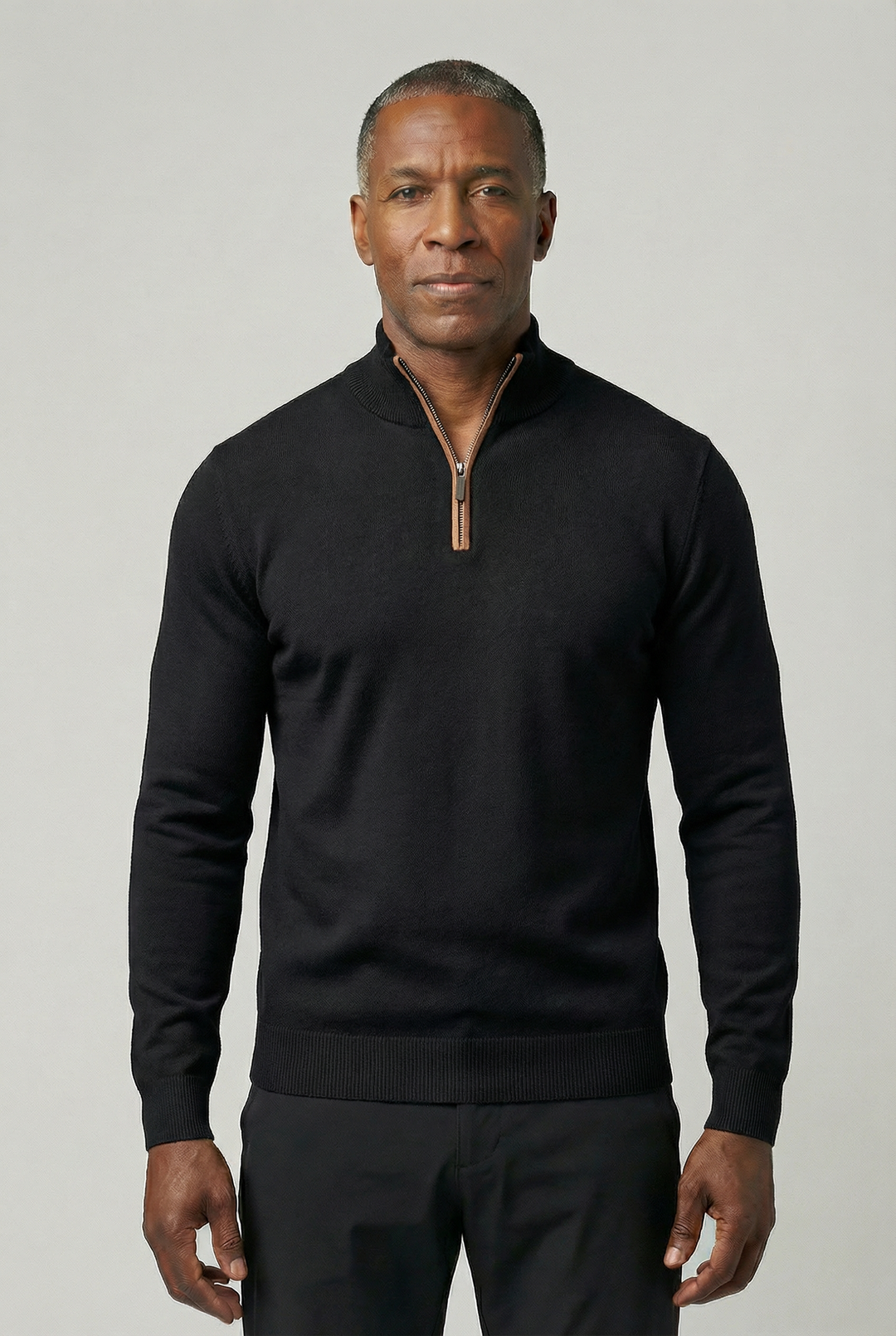 CRISPIN | QUARTER-ZIP SWEATER