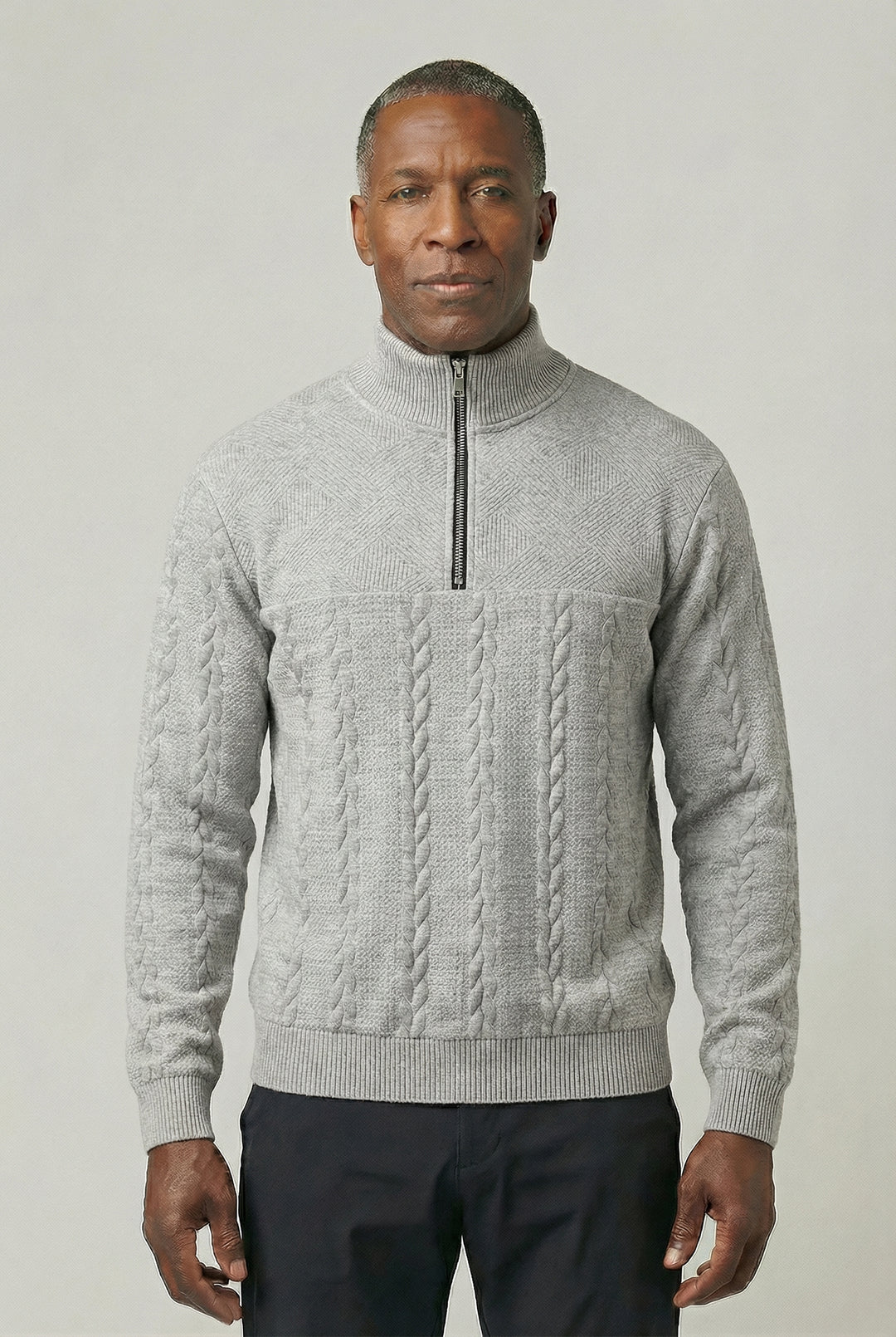 RAFAEL | CABLE-KNIT HALF-ZIP