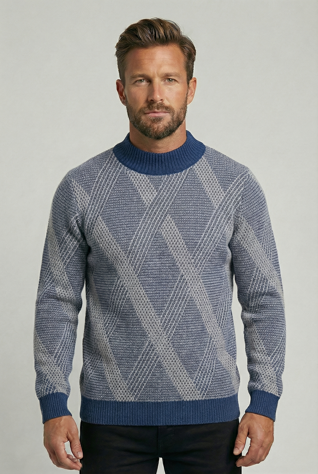JACKSON | DIAMOND-KNIT TURTLENECK