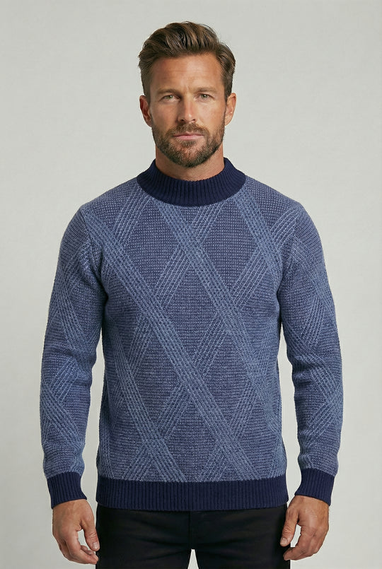 JACKSON | DIAMOND-KNIT TURTLENECK