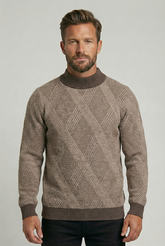 JACKSON | DIAMOND-KNIT TURTLENECK