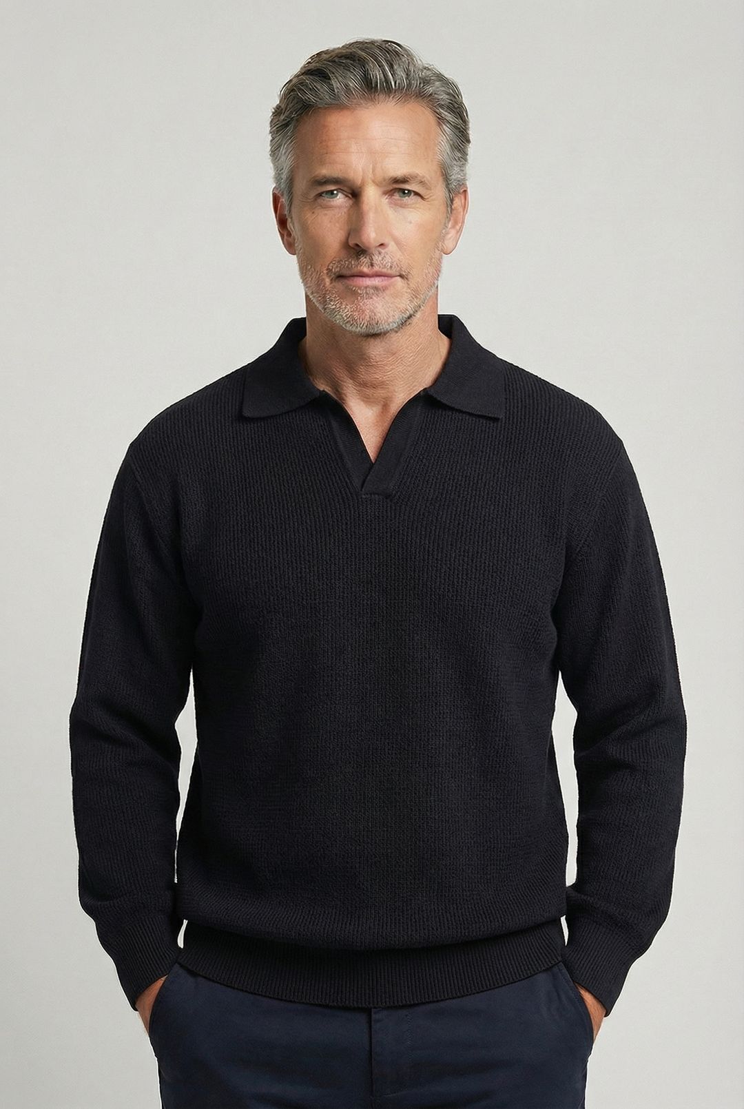 BUZAN | WAFFLE-KNIT POLO