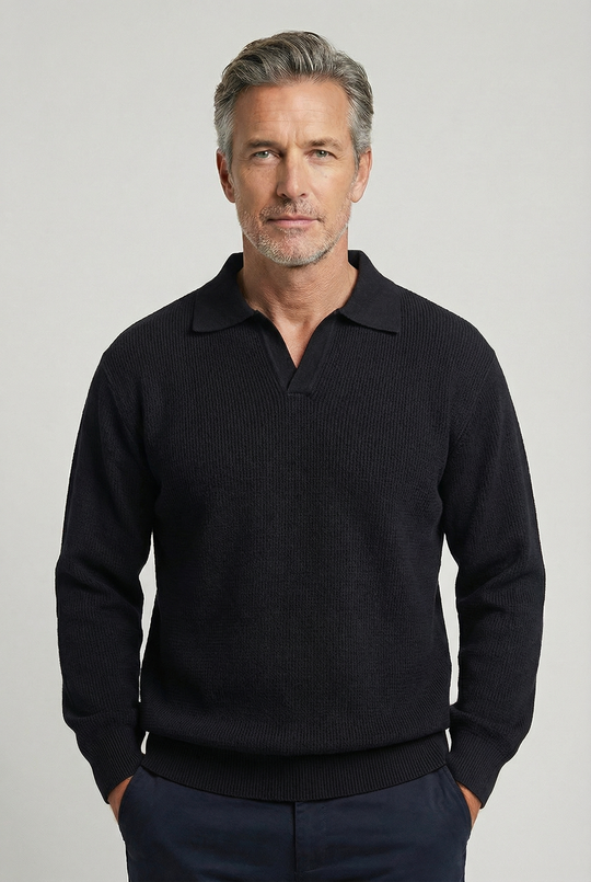 BUZAN | WAFFLE-KNIT POLO