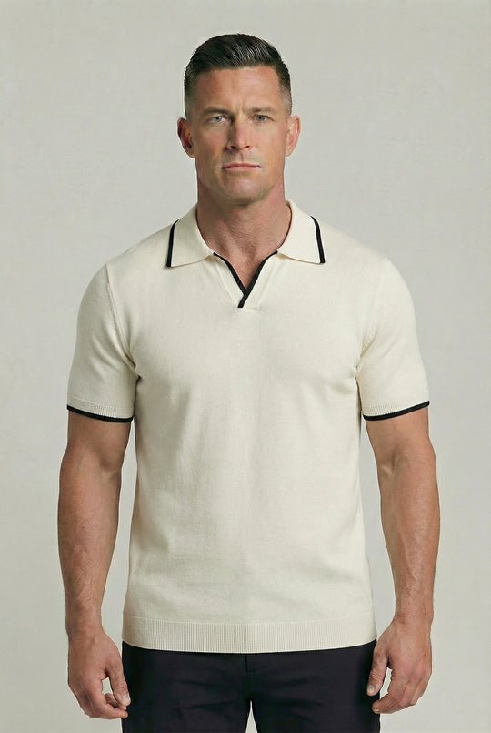 GARRETT | TIPPED KNIT POLO