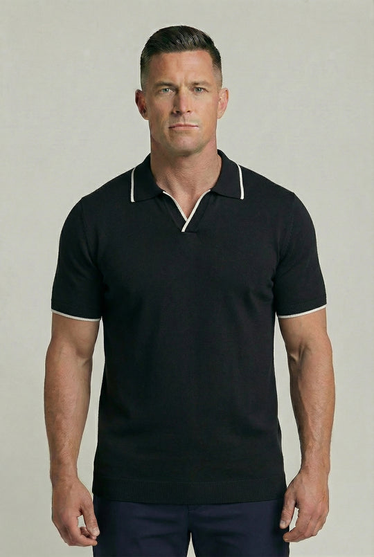 GARRETT | TIPPED KNIT POLO