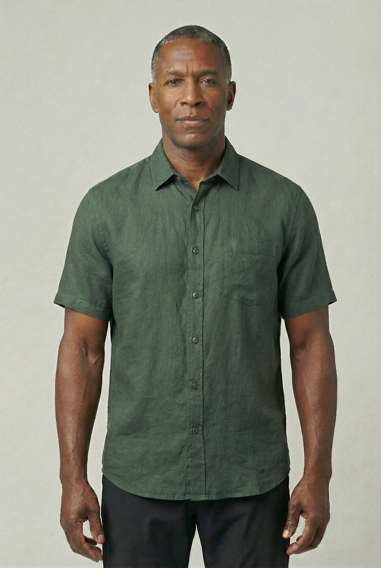 VINCET | SHORT-SLEEVE LINEN SHIRT