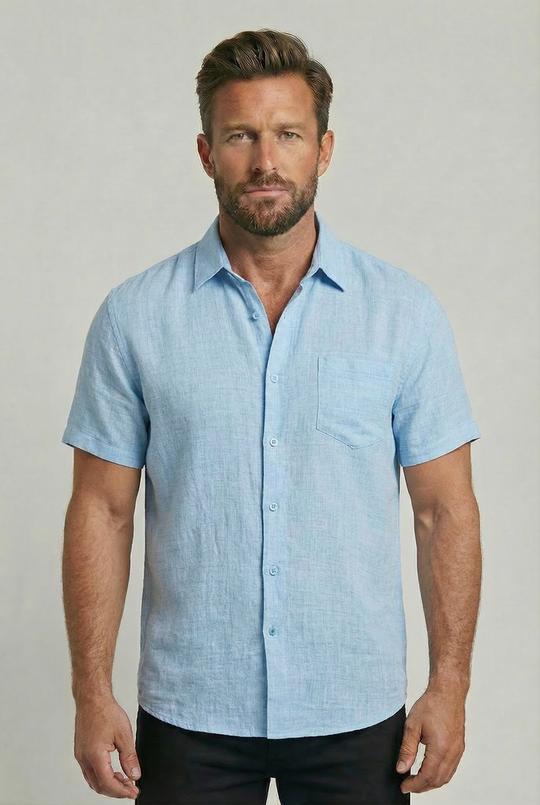 FREDERICK | SHORT-SLEEVE LINEN SHIRT
