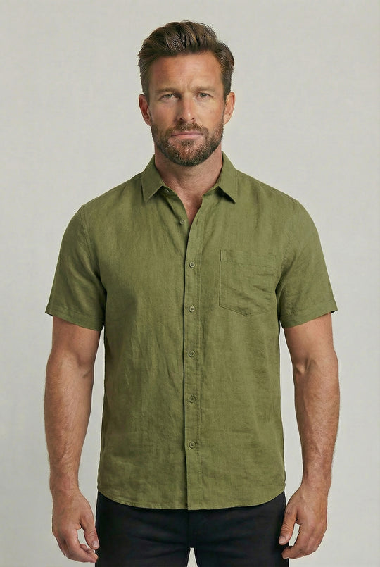 FREDERICK | SHORT-SLEEVE LINEN SHIRT