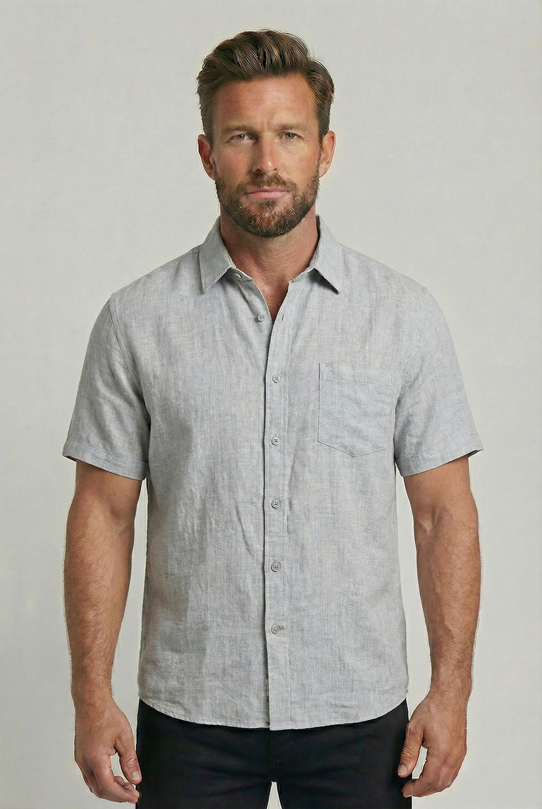FREDERICK | SHORT-SLEEVE LINEN SHIRT