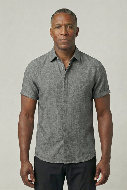 BENJAMIN | SHORT-SLEEVE LINEN SHIRT