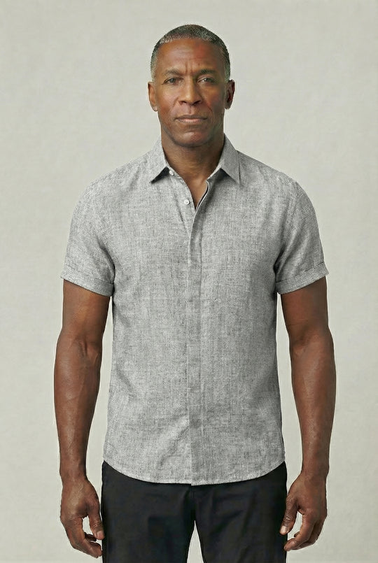 BENJAMIN | SHORT-SLEEVE LINEN SHIRT
