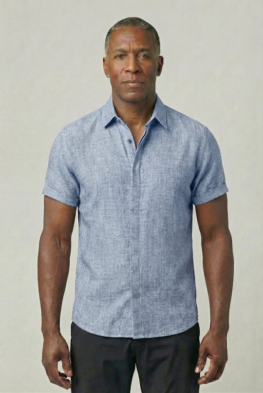 BENJAMIN | SHORT-SLEEVE LINEN SHIRT