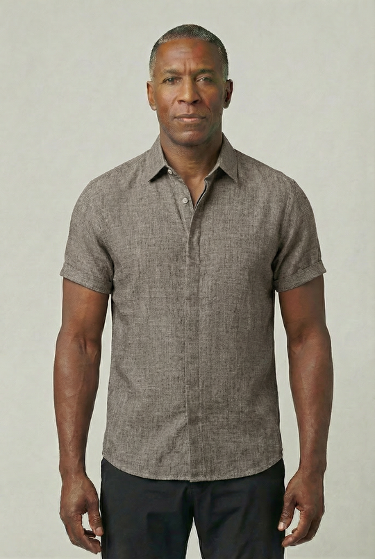 BENJAMIN | SHORT-SLEEVE LINEN SHIRT