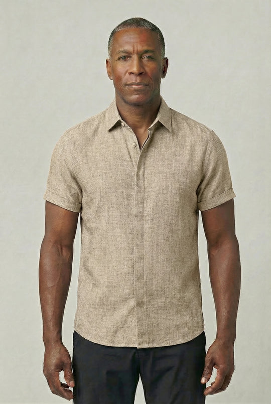 BENJAMIN | SHORT-SLEEVE LINEN SHIRT