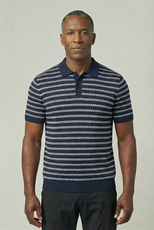 OLIVER | STRIPED KNIT POLO