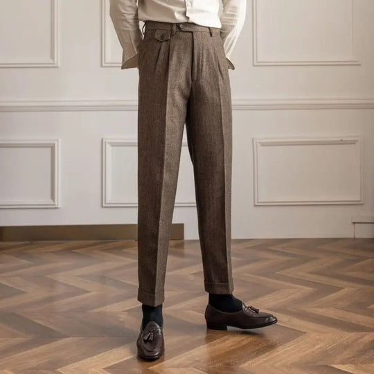 MASON | OLD MONEY WOOL STRAIGHT PANTS