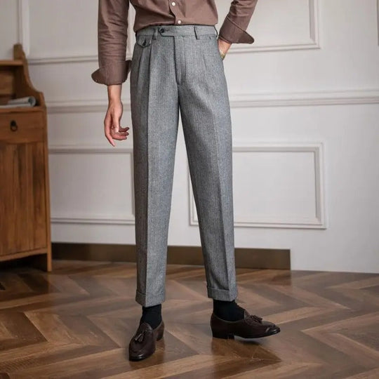 MASON | OLD MONEY WOOL STRAIGHT PANTS