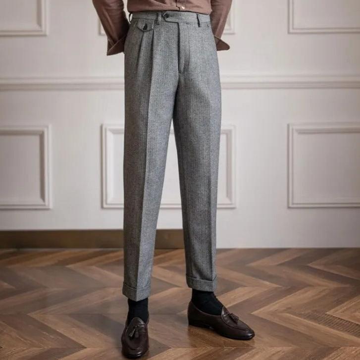 MASON | OLD MONEY WOOL STRAIGHT PANTS